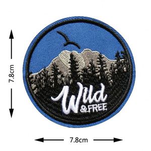 Patch brodé personnalisé en sergé thermocollant, motifs paysages montagneux, vente en gros pour chapeaux et vestes d'aventure en plein air - Product Image 2
