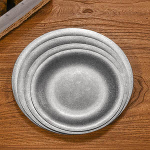 Assiette de dîner américaine en acier inoxydable, style rétro de luxe léger, avec logo personnalisé, pour barbecue commercial, directement de l'usine - Product Image 3