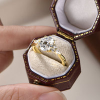Groothandel Trendy Ring 7x9mm Romantische 5A Kubieke Zirkonia Ring Klassieke Ei-vormige Eeuwigheidsring Verlovingsring voor Vrouwen Valentijnsdag Cadeaus