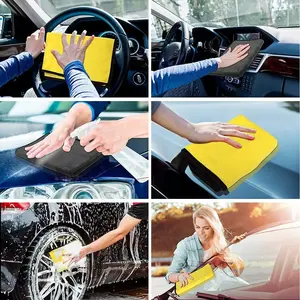 Toalhas de microfibra para carros, toalha de secagem rápida personalizada para lavar carros, pano de limpeza de carros com laço torcido de microfibra