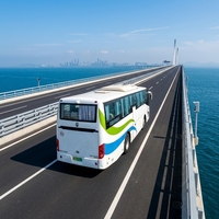 Bus électrique de luxe à 46 places pour utilisation quotidienne, carrosserie propre, double étage, grand bus automatique performant