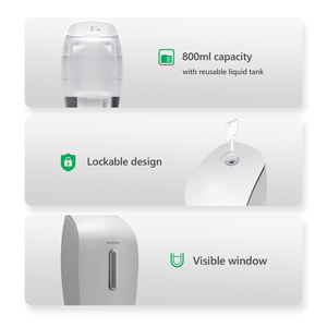 SVAVO 욕실 주방 비누 디스펜서 벽걸이형 리필 가능 800ML 액체 수동 거품 비누 디스펜서 - Product Image 2