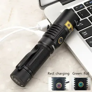 2 Modes 10w UV 365nm Led Rechargeable Best High Power Flashlight With Black Lens Filter Clip Made In China