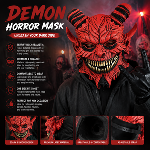 <span class=keywords><strong>Nouveau</strong></span> Masque Complet Amusant 2026 pour la Saison d'Halloween – Masque Lumineux en Latex pour Fête d'Horreur d'Halloween - Product Image 2