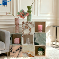 Table basse en marbre pierre naturelle Jenga mobilier universel pour salon chambre hôtel