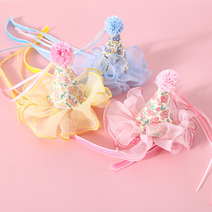 Ensemble de déguisement féerique pour animaux de compagnie (chats, chiens, lapins, ours en peluche) avec collier à nœud <span class=keywords><strong>papillon</strong></span> à paillettes, dentelle florale, chapeau et accessoires de tête, pour anniversaire, <span class=keywords><strong>mariage</strong></span> et toutes saisons - Product Image 3