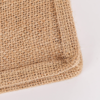 Sac fourre-tout en jute avec poignée en bambou, sac de transport réutilisable, couleur unie, emballage cadeau pour usage quotidien