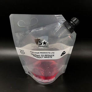 Bolsa con Boquilla Transparente Personalizada con Logotipo Impreso en Huecograbado, Portátil, a Prueba de Fugas, para Bebidas, Té, Zumo, Cerveza, Champaña - Product Image 6