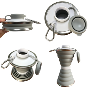 Nueva Botella de Agua Plegable Portátil Delgada, Taza Deportiva Plegable de Plástico para Exteriores, Botella de Agua Plegable de Silicona de 500 ml - Product Image 5