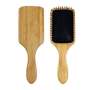 Custom Logo Bamboo Hair <strong>Brushes</strong> Bulk Wooden Paddle <strong>Brush</strong> Scalp Massage Bristle Anti Static Engraving DIY Gifts for Women - Product Image 1