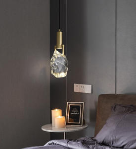 Nordique moderne LED <span class=keywords><strong>suspension</strong></span> lampe unique suspendu cristal fantaisie haut plafond <span class=keywords><strong>Suspension</strong></span> <span class=keywords><strong>Luminaire</strong></span> pour la décoration de la maison - Product Image 6