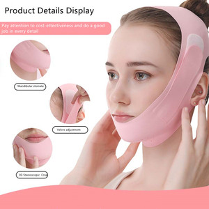<span class=keywords><strong>Masque</strong></span> à crochet d'oreille en V pour soulever et serrer Double menton façonnant les coins du visage et de la bouche Bandage de levage de visage sans couture - Product Image 3