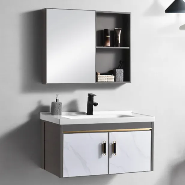 American Style Wholesale Bathroom Furniture Vanity Cabinet With Sink And Mirror