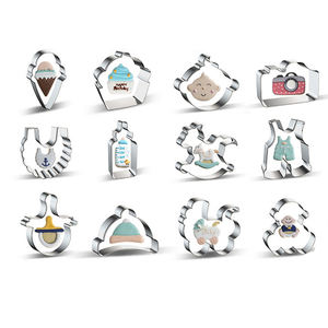 <span class=keywords><strong>Emporte</strong></span>-pièce en métal à thème bébé pour la fête prénatale, Keksausstecher, moule à pâtisserie, outils de cuisson, fournitures de décoration de gâteaux - Product Image 1