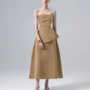 Robe de soirée élégante taille haute, décontractée et évasée, pour femme, collection printemps, fabrication sur mesure - Product Image 2