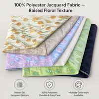 Tissu Jacquard Premium Personnalisé, Polyester à Motif Floral Tulipe, Couleurs Inaltérables, pour Robes de Demoiselle d'Honneur, Chaussures et Couleurs Personnalisées