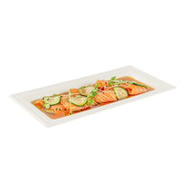 Assiette rectangulaire jetable en canne à sucre, plateau à gâteau rectangulaire de 8'' et 12'', boîte à emporter biodégradable