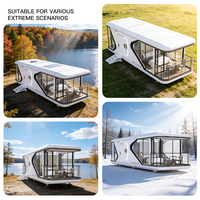 Nouvelle structure en acier avec une durée de vie ultra longue Cabine de vacances Glamping Tiny House en plein air