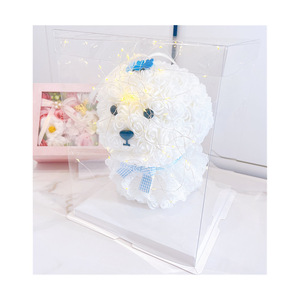 Boîte-cadeau de chien Rose en mousse Pe pour professeur chiot maltais pour la Saint-Valentin Noël Graduation Nouvel An chinois Cadeaux du Nouvel An - Product Image 5