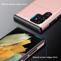Étui de téléphone pour Samsung S26 Ultra S25 S24 avec fente pour cartes, support de cartes, coque de téléphone portable pour Samsung Galaxy A17 A37 A57 A16 A36 A56 A18