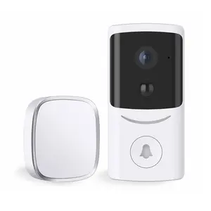 sonnette 2 façon audio Suppliers-Sonnette vidéo connectée sans fil avec caméra et batterie Rechargeable, visiophone intelligent, wi-fi, 2 voies, audio, pour la maison