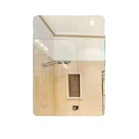 Frameless Bathroom Wall Mirror Anti Fog Waterproof Float Glass Copper Free Silver Mirror Rectangular Oval Round Bathroom Mirror