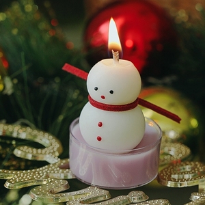 Bougie de Noël personnalisée de luxe, style bonhomme de neige, bougies parfumées pour boutique de détail - Product Image 4