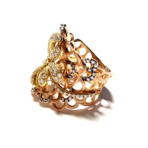 Bague fantaisie en or Rose 18k avec diamant naturel pour femme, vente directe d'usine, dernière conception, haute qualité - Product Image 2