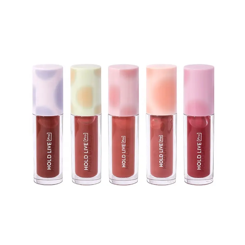 Giữ sống bong bóng nước Lip glaze Set gương nước bóng kính Lip Gloss dưỡng ẩm Son môi hl664