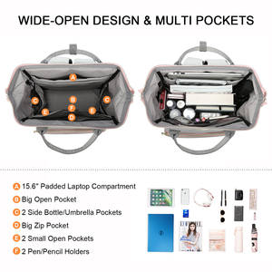 Lovevook-mochila escolar grande <span class=keywords><strong>de</strong></span> nailon <span class=keywords><strong>para</strong></span> mujer, bolso <span class=keywords><strong>de</strong></span> <span class=keywords><strong>trabajo</strong></span> ligero con USB <span class=keywords><strong>2022</strong></span>, 17 pulgadas, <span class=keywords><strong>para</strong></span> ordenador portátil, 15,6 - Product Image 2