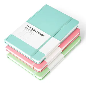 Fabriek Goedkope Moleskin Notebook Gedrukt Kleurrijke Lint Student Lederen Dagboek