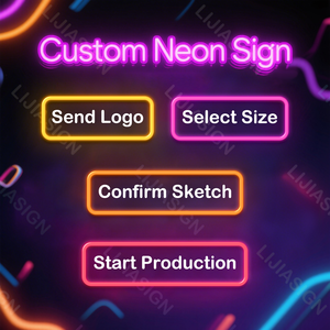 Dropshipping letrero de neón personalizado Led pared arte negocios Logo signo publicidad empresa Logo luz <span class=keywords><strong>café</strong></span> restaurante signos luminosos - Product Image 2