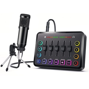 Syong chơi game voiceovers sống XLR 48V <span class=keywords><strong>Card</strong></span> âm thanh live streaming âm thanh mixer cho phòng thu karaoke hát phát sóng trang bị - Product Image 1