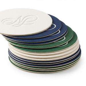 حامل أكواب ورقي دائري ماص مخصص مطبوع بشعار للمكتب والفندق والبار وأكواب الشاي والمشروبات - Product Image 6