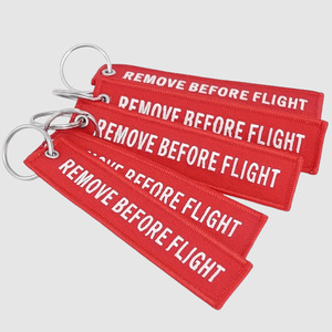 <strong>Custom</strong> Aircraft Aviation Label <strong>Key</strong> Chain Woven Remove Before You Fly Embroidered <strong>Key</strong> Ring Fashion UV Printed Keychain for <strong>Keys</strong> - Product Image 3