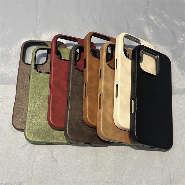 Oil Wax Leather Mobile Phone Case for iPhone 16 15 14 13 12 Pro Max Full Cover Crazy Horse PU Leather Phone Case with Magnetic