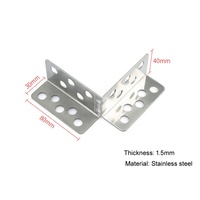 Support d'angle en L en acier inoxydable, connecteur d'angle robuste pour bricolage industriel, fixation pour carrelage, armoire, étagère