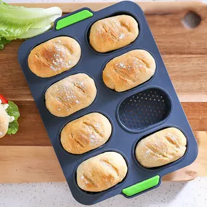 Vendita all'ingrosso di cottura della muffa forno tostapane-Mini Baguette teglia antiaderente in Silicone francese pane Pan pagnotta Pan pane vassoio per frutta Muffin vassoi per torte Breadstick