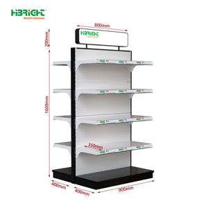Étagère de présentation métallique double face robuste pour supermarché, rayonnage gondole réglable, étagère autoportante pour magasin de détail - Product Image 4