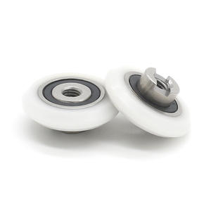 V-Type M5*25*9.5mm Plastic Wheel with Rubber-Coated Countersunk Roller Inner Ring S688RS Bearing Protruding Threads <b>Pulley</b> - Product Image 3