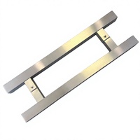 Poignée de porte de grange en acier robuste, poignée industrielle noire thermolaquée pour porte coulissante, portail, abri et porte de garage