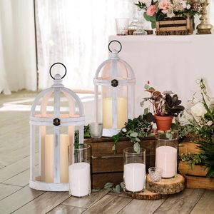 Soporte de farol de madera de calidad superior con diseño resistente a la intemperie Ideal para decoración de balcones y cenas con velas - Product Image 2