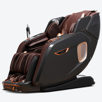 Fauteuil de massage à ions négatifs avec airbag, rouleaux pour les pieds, pétrissage des mollets, compresse chaude pour le dos, commande vocale, écran tactile