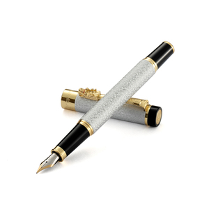 Pluma de Metal de alta gama Dragon Clip, pluma fina de Color plateado, varios colores, pluma estilográfica, punto de iridio, Alemania - Product Image 1