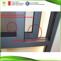 Ventanas Corredizas de Aluminio y Vidrio Pequeñas de Color Champán, Diseño Moderno para Ventanas de Casa, Precio de Fabricante, en Venta