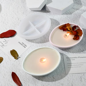 Diy Drip Glue Mold Hemisphere Boat Candle Cup <b>Silicone</b> Mold Succulent Pot Storage Gypsum Mold - Product Image 6