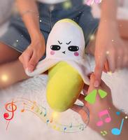 Baby Educatief Muzikaal Leer Speelgoed Fruit Piano PP Katoen Geborduurd Superzacht Lichaam Inductieve Beat Muziek Banaan Pluche Speelgoed
