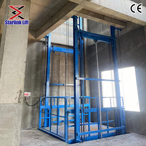 नई गाइड रेल कार्गो लिफ्ट हाइड्रोलिक फ्रेट लिफ्ट ऊर्ध्वाधर प्लेटफॉर्म 3 मीटर उठाने की ऊंचाई गोदाम कारखाने के लिए 3 मीटर उठाने की ऊंचाई - Product Image 2