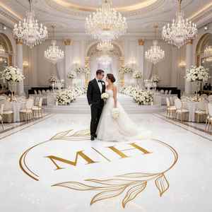 Calcomanía Personalizada para Baile de Bodas, Vinilo Monograma Removible, Adhesivo Decorativo para Piso de Recepción, Decoración para Fiestas - Product Image 2