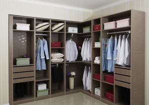 Armoire sur pied en bois de style minimaliste moderne, design segmenté personnalisé - Product Image 4